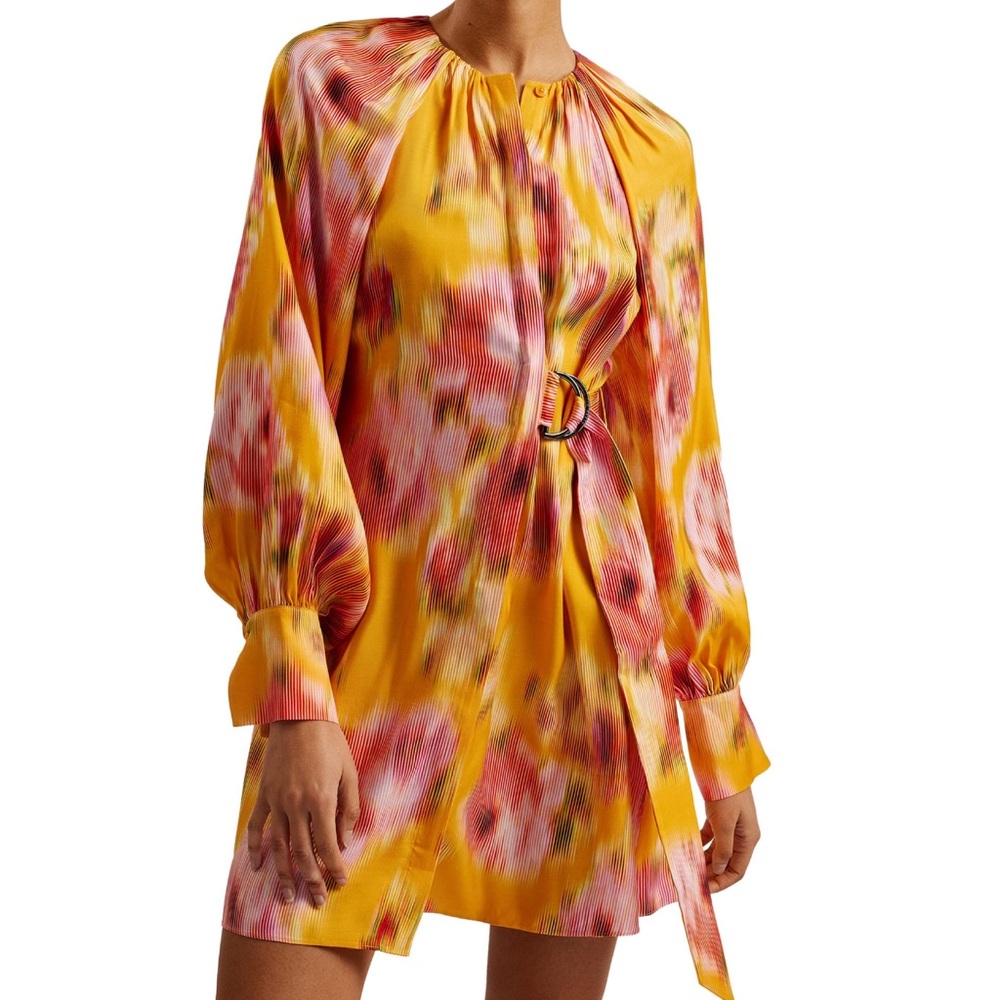 NWT Ted Baker orange mini wrap dress